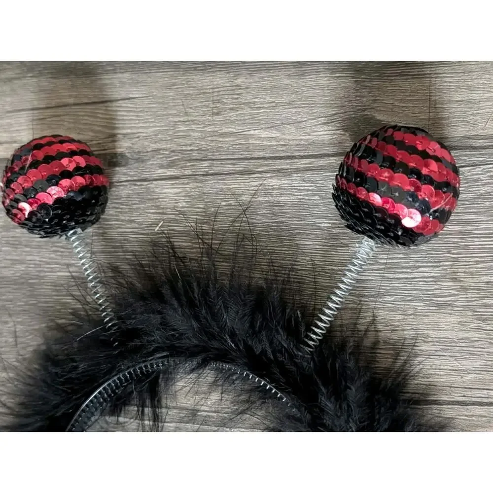 Lady Bug Toddler Halloween Costume Dress Headband Girls Size 3T-4T